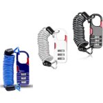 Lot de 3 antivols pour casque, antivol portable � combinaison de code de s�curit� � 3 chiffres, avec ...