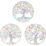 Lot de 3 autocollants de fen�tre pour fen�tre arc - en - ciel, autocollants statiques en plastique, r�utilisab ...