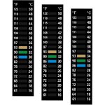 Lot de 3 bandelettes thermom�triques pour aquarium, 15 - 50 �c (61 - 122 �f), thermom�tre adh�sif facile ...