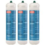 Lot de 3 bouteilles oxyg�ne jetable 110 bar connexion m10 soudure bi - gaz 110 litres kemper