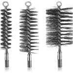 Lot de 3 brosses de ramonage en fil d'acier ? diam�tres 30 / 50 / 80 mm ? pour nettoyage chemin�e et ...