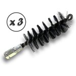 Lot de 3 brosses � tube acier � 50 mm raccord m12175 femelle ame en acier torsad� nettoyage brossage ...
