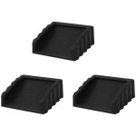 Lot de 3 cales de porte noires, petites cales de porte, but�es de bas de porte (noires)