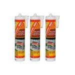 Sika - lot de 3 colles pour assemblage de petits barbecues en pierre colle bbq - beige clair - 500g