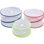 Langray - lot de 3 couverture de nourriture en maille pliante - cloche alimentaire pop - up rutilisable ...