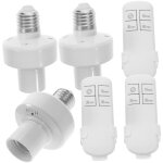 Lot de 3 douilles de lampe e26 / e27 t�l�commande sans fil, minuterie d'�clairage int�rieur, support ...