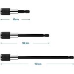 Lot de 3 douilles de tournevis � tige hexagonale � d�gagement rapide, porte - embouts, rallonge magn�tique, ...