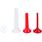 Lot 3 entonnoirs � 10, 20, 30 mm + plaque embossage hachoir n�12 - le pratique