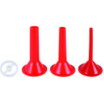 Lot 3 entonnoirs � 10, 20, 30 mm + plaque embossage hachoir n�32 - le pratique