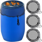 Lot de 3 filets de protection pour baril d'eau ? 60 cm ?couvercle filet pour tonneau de pluie cordon ...