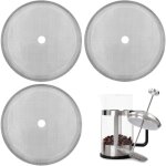 Lot de 3 filtre de remplacement de presse franaise filtre de presse  caf 4 pouces maille rutilisable ...