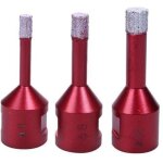 Lot de 3 forets diamantés ulisem 6 mm / 8 mm / 10 mm brasés sous vide avec filetage m14 pour le perçage ... Lot de 3 forets diamantés ulisem 6 mm / 8 mm / 10 mm brasés sous vide avec filetage m14 pour le perçage ...