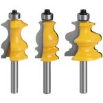 Lot de 3 fraise defonceuse 8mm, fraises pour d�fonceuses, outils pour le travail du bois, machines � ...