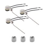 Lot de 3 interrupteurs de ventilateur de plafond ze - 109 avec chaîne de traction de rechange (nickel) ... Lot de 3 interrupteurs de ventilateur de plafond ze - 109 avec chaîne de traction de rechange (nickel) ...