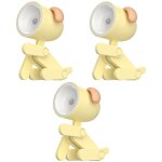 Lot de 3 lampes de chevet pour animaux de compagnie, mini lampe pour animaux, lampe de chevet portable, ...