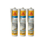 Lot de 3 mastic silicone sika sikasil pool - joint pour piscine gris - 300ml