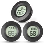 Lot de 3 mini hygrom�tres et thermom�tres d'int�rieur et d'ext�rieur pour maison, bureau, reptiles, voiture, ...