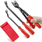 Lot de 3 outils de retrait de clips pour retirer les fixations de voiture avec sac de rangement, kit ...