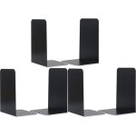 Lot de 3 paires serre - livres m�tal antid�rapants, renforc�s pour livres lourds, noir