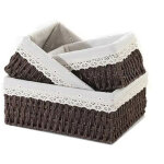 Lot de 3 paniers de rangement boh�mes tress�s, ensemble pour l'organisation de la maison et cadeau, articles ...