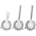 Lot de 3 passoires � cocktail professionnelles pour shaker et verre � m�lange, acier inoxydable 304, ...