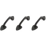 Lot de 3 poignes de porte de grange noires pour portails en bois