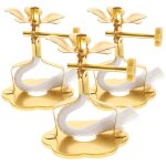 Lot de 3 porte - mches pour lampe  beurre avec support pour lampe  mche de temple, fournitures de ...