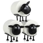 Lot de 3 porte - papier toilette mouton, design cr�atif et empilable, pratique pour salle de bain et ...