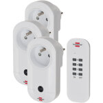 Lot de prises tlcommandes comfort - line avec 3 prises lectriques, 1 tlcommande - ip20