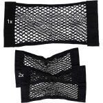 Lot de 3 sacs en filet pour coffre de voiture, organiseur de voiture, filet �lastique en nylon avec bande ...