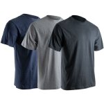 Lot de 3 t - shirt de travail mc lyon - gris / noir / bleu l