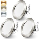 Lot de 3 spots led encastrables 12v pour meubles cuisine salle de bain caravane et camping - car - puissance ...