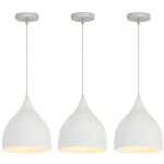 Wottes - lot de 3 suspension lampe de salon industrielle suspension luminaire e27 60w lustre diamtre ...