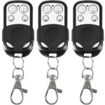 Lot de 3 t�l�commandes universelles pour portail automatique fr�quence 433, 92 mhz code fixe, 4 boutons ...