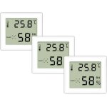 Lot de 3 thermo - hygrom�tres, thermom�tre et hygrom�tre ultra fin, hygrom�tre num�rique, thermom�tre ...