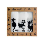 Lot de 3 torchons dubout les chats brode winkler