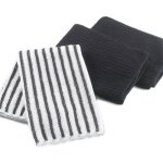 Lot de 3 torchons microfibre  cuistot  40cm noir