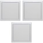 Semin ? lot de 3 trappes de visite m�tallique laqu�e blanche 300 mm x 300 mm ? ouverture poussez / l�chez ...
