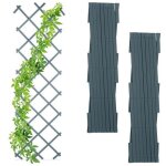 Lot de 3 treillis extensibles 180 cm gris Lot de 3 treillis extensibles 180 cm gris