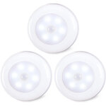 Lot de 3 veilleuses intelligentes blanches � lumi�re blanche froide ? sans per�age pour couloirs