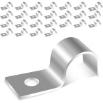 Lot de 30 colliers de serrage en acier inoxydable v2a - 5 mm - trou unique en u - colliers de fixation ...