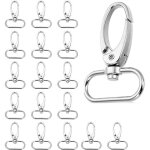 Lot de 30 mousquetons pivotants pour sacs, ceintures, cordons et accessoires de bricolage (largeur int�rieure ...