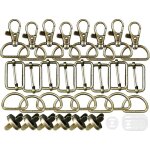 Lot de 30 mousqueton sac a main, pivotant snap crochets, boucle en m�tal tri - glide, boucle sac � dos, ...