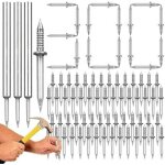 Lot de 300 clous sans couture � double t�te pour plinthes, clou � double t�te avec un outil de manchon ...