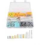 Lot de 300 vis et chevilles murales autotaraudeuses  pointes cruciformes pour brique, bton, acier inoxydable ...