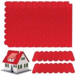 Lot de 32 bardeaux de toit autocollants pour nichoir � oiseaux, bardeaux bitum�s, mini tuiles de toit ...