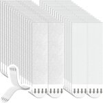 Lot de 32 paires de crochets autocollants pour photos, 93 x 20 mm, blanc, poly�thyl�ne et nylon, bandes ...