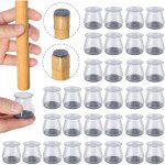 Lot de 32 prot�ge - pieds de chaise, petits embouts de protection en silicone transparent pour pieds ...