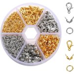 Lot de 370 fermoirs collier et bracelet qualit�, mousquetons kit, pour fabrication de bijoux perlage, ...