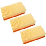 Lot de 3x filtres pliss� plat compatible avec k�rcher nt 14 / 1 eco adv l, nt 14 / 1 eco l aspirateur ...
